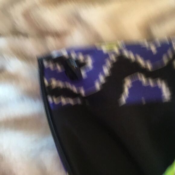 Doncaster Brand Women’s Size 16 Skirt IKAT print in Navy Lime Green and Black. - Picture 9 of 10